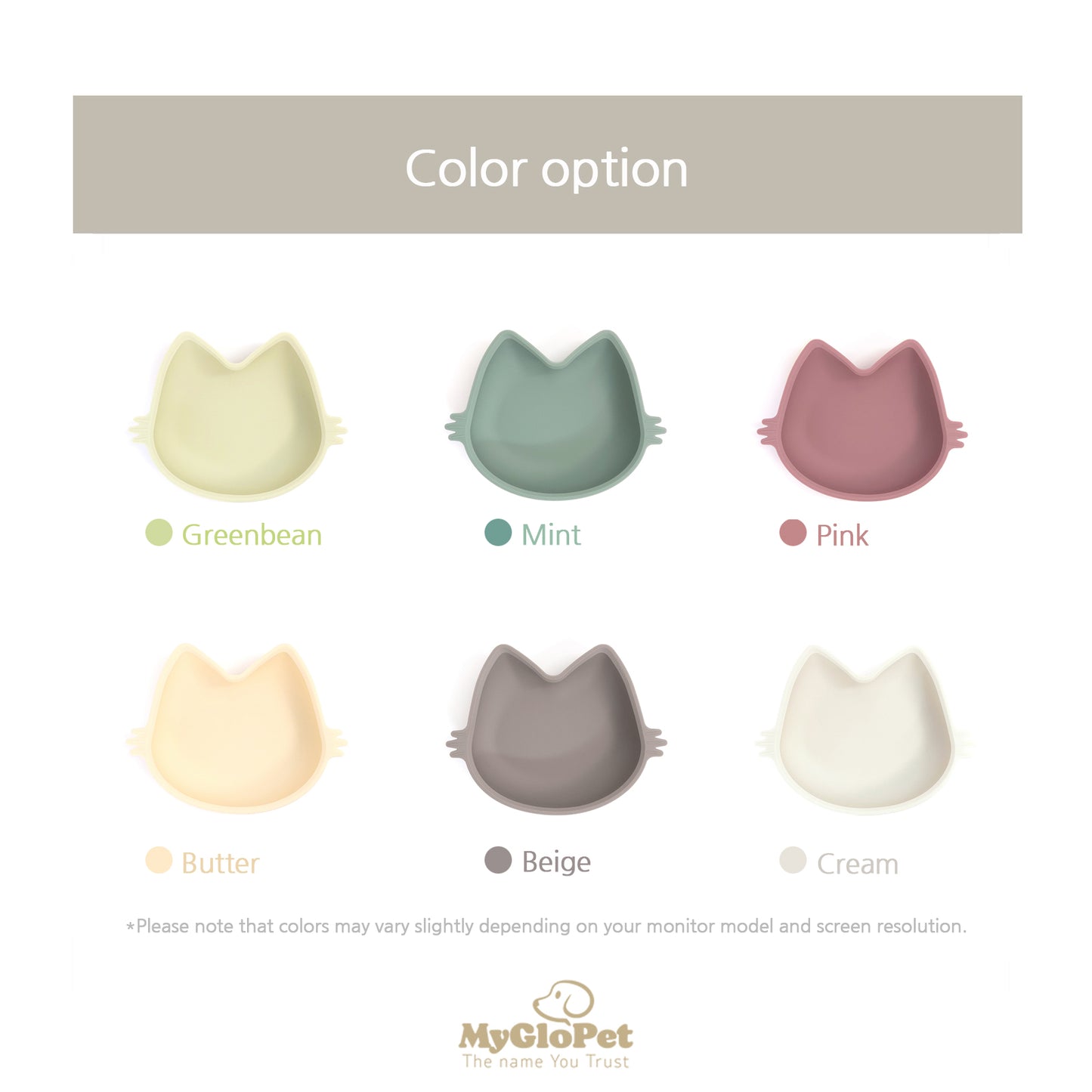 Platinum Silicone MoaCat Bowl . Beige