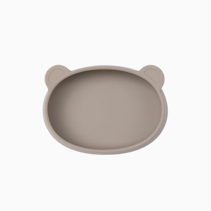 Silicone Bear Plate . Beige