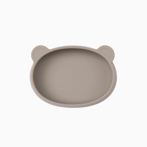 Silicone Bear Plate . Beige
