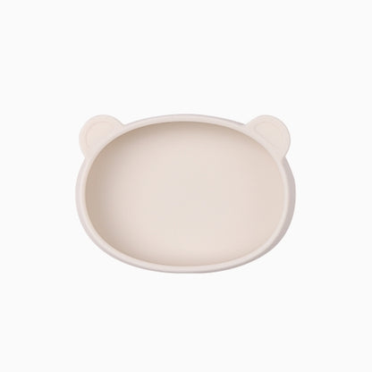 Silicone Bear Plate . Cream