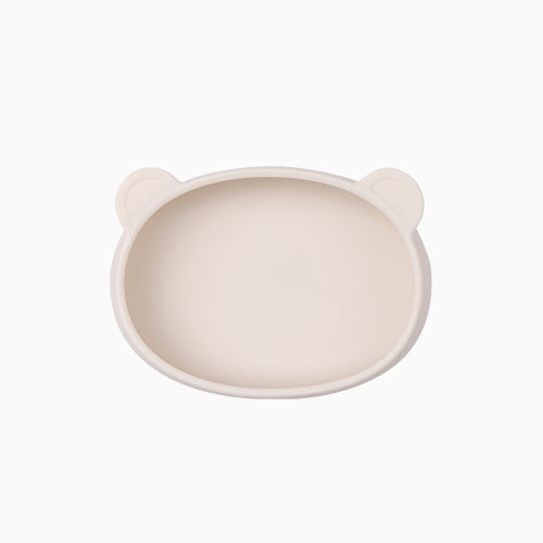 Silicone Bear Plate . Cream