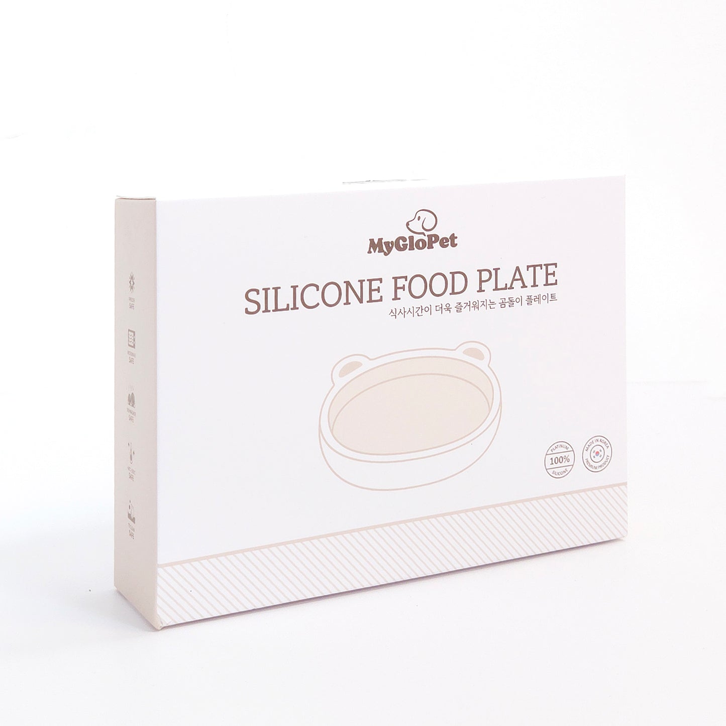 Platinum Silicone Bear Plate . Beige