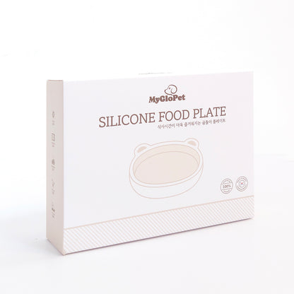 Platinum Silicone Bear Plate . Mint