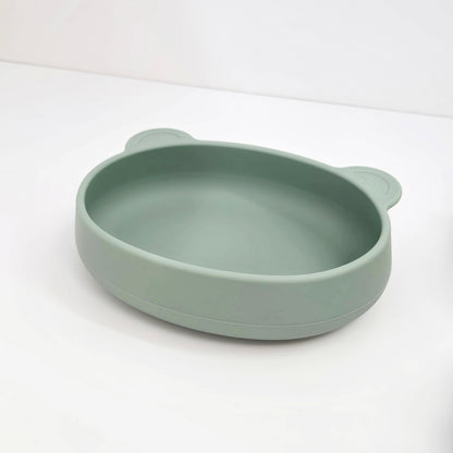 Platinum Silicone Bear Plate . Mint