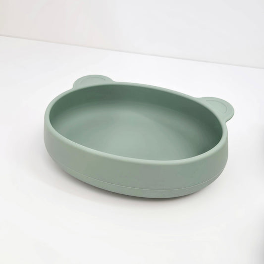 Platinum Silicone Bear Plate . Mint