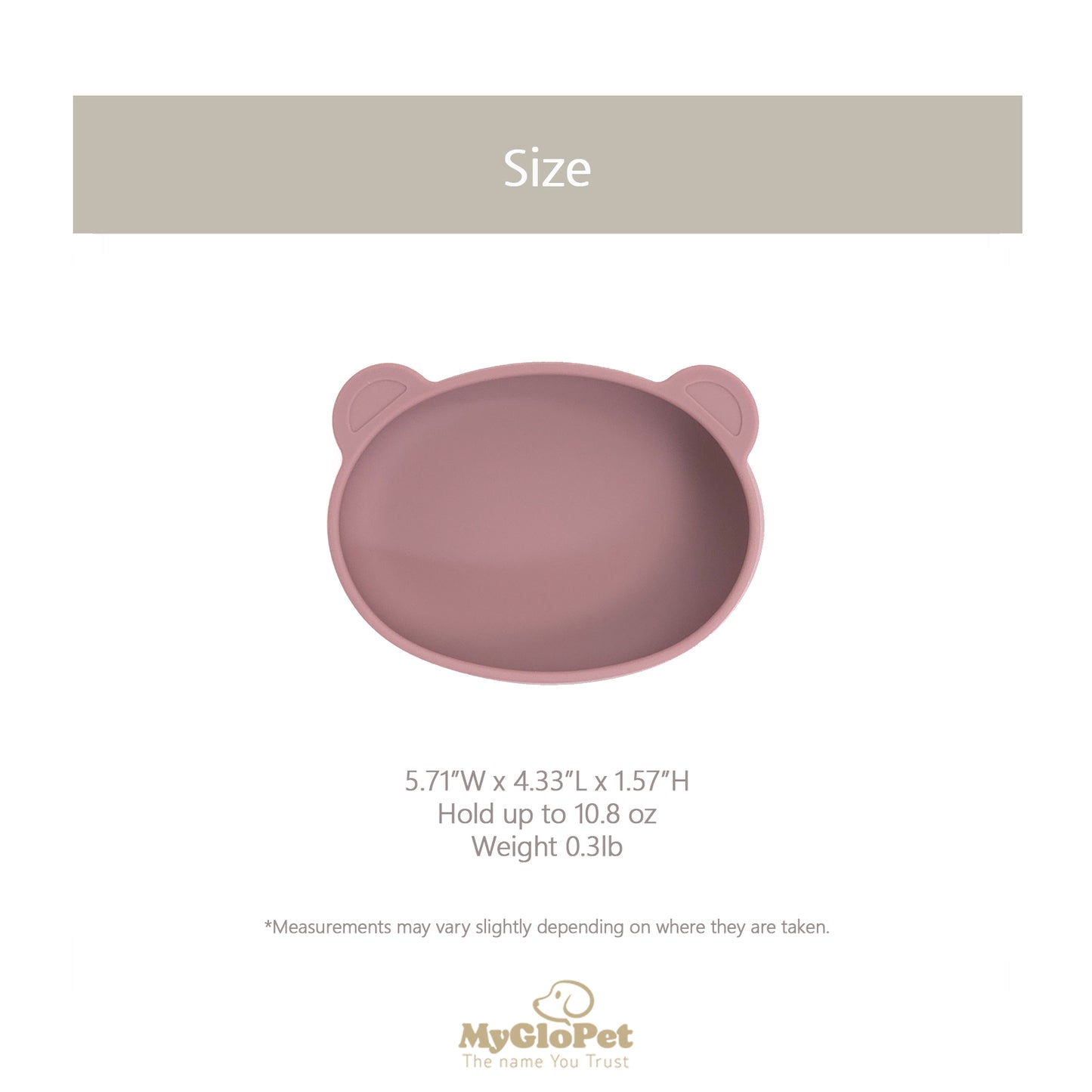 Platinum Silicone Bear Plate . Mint