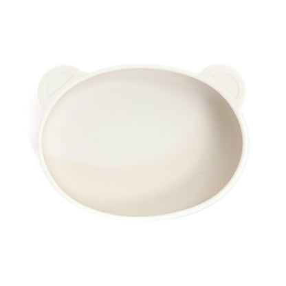 Platinum Silicone Bear Plate . Cream