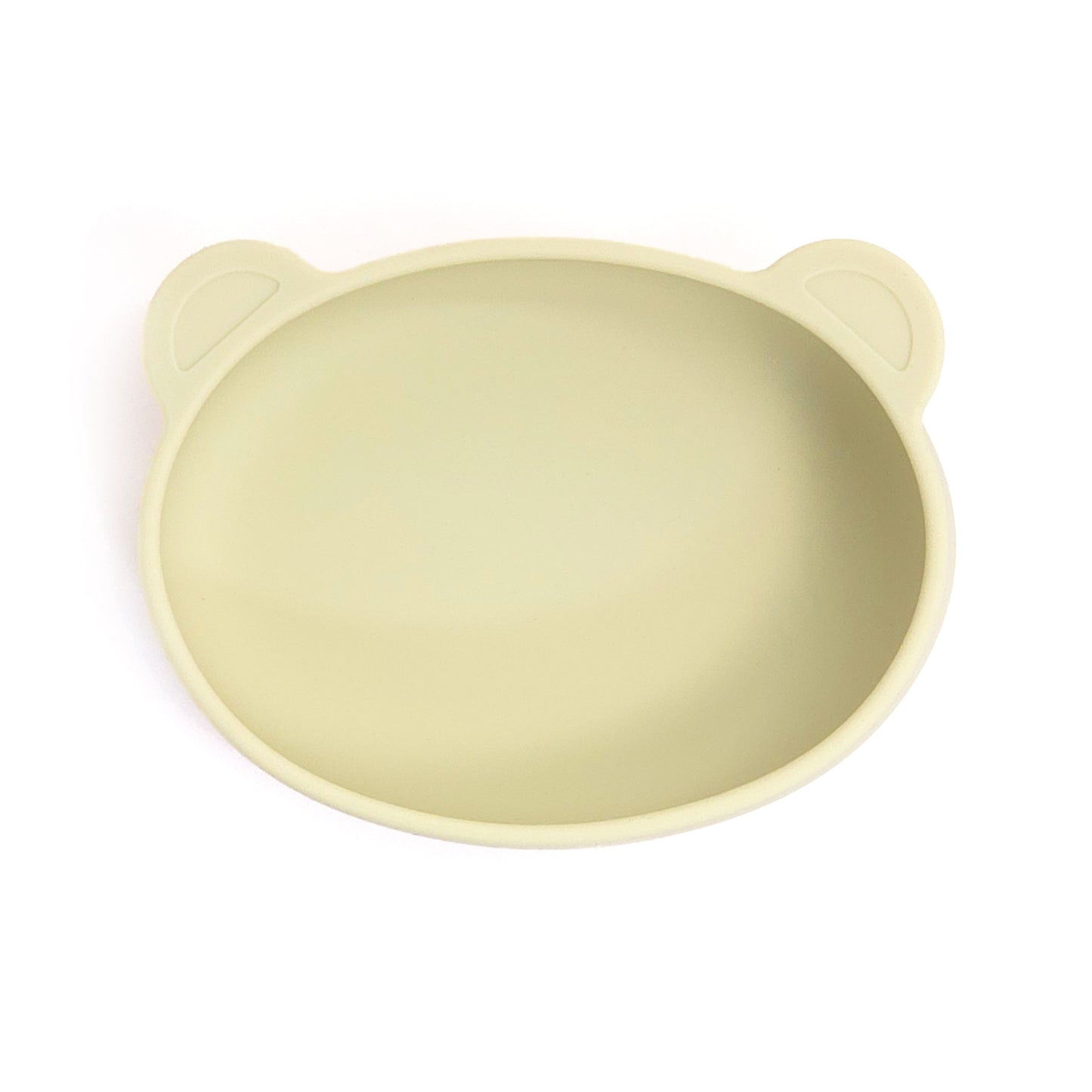 Platinum Silicone Bear Plate . Green bean