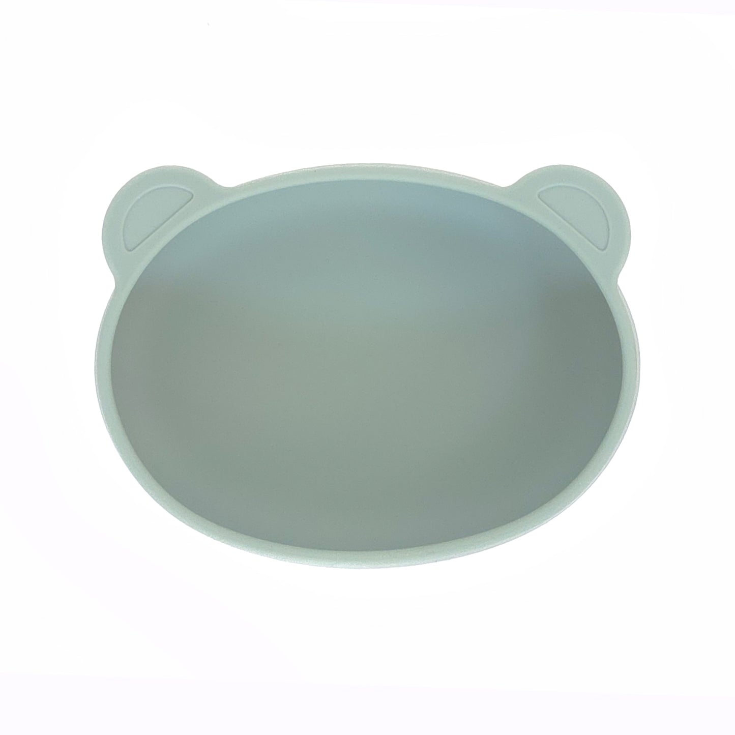 Platinum Silicone Bear Plate . Mint