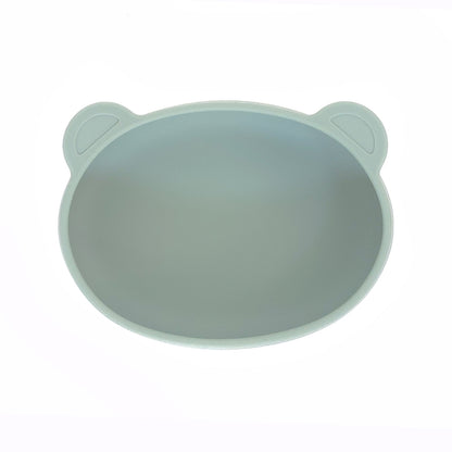 Platinum Silicone Bear Plate . Mint