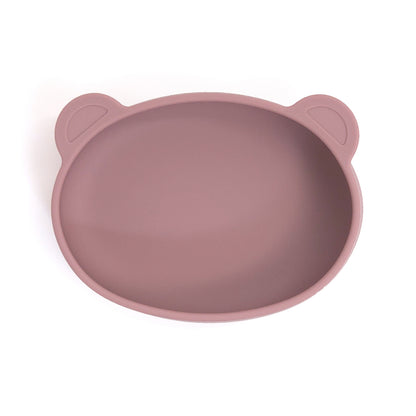 Platinum Silicone Bear Plate . Pink