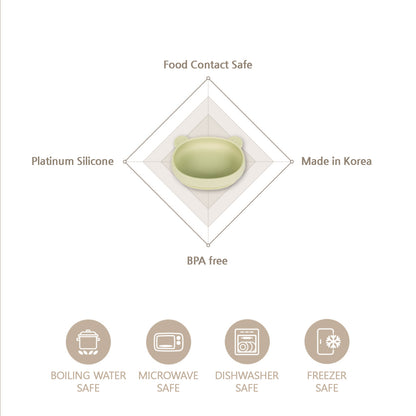 Platinum Silicone MoaCat Bowl . Beige