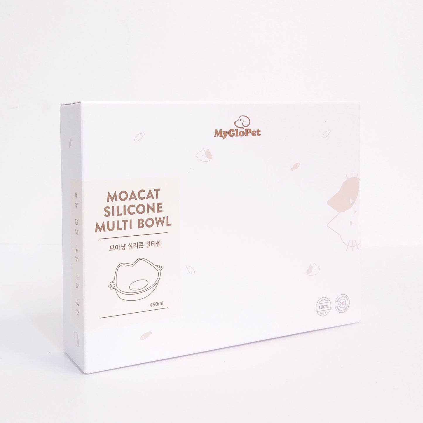 Platinum Silicone MoaCat Bowl . Beige
