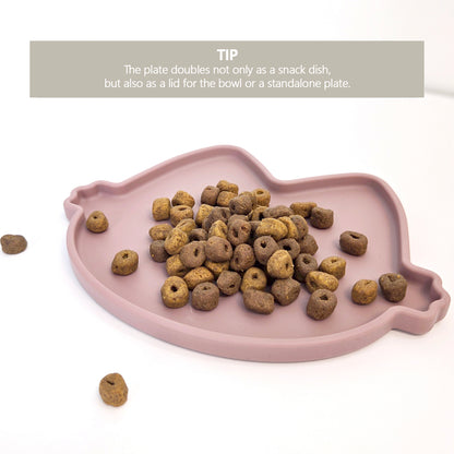 Platinum Silicone MoaCat Bowl Plate . Butter