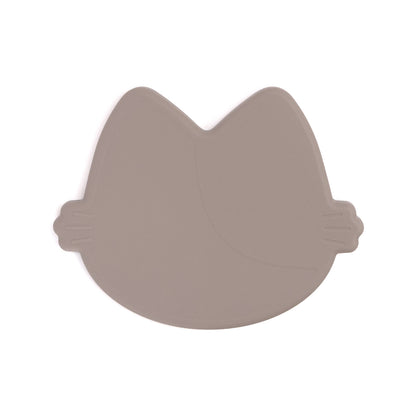 Platinum Silicone MoaCat Bowl Plate . Beige