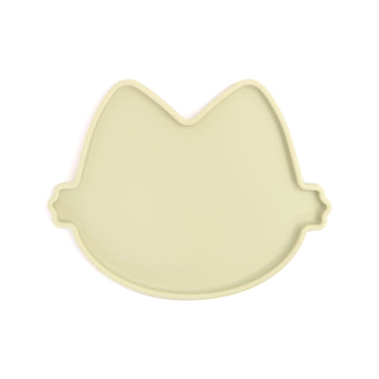 Platinum Silicone MoaCat Bowl Plate . Green Bean
