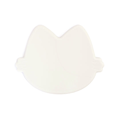Platinum Silicone MoaCat Bowl Plate . Cream