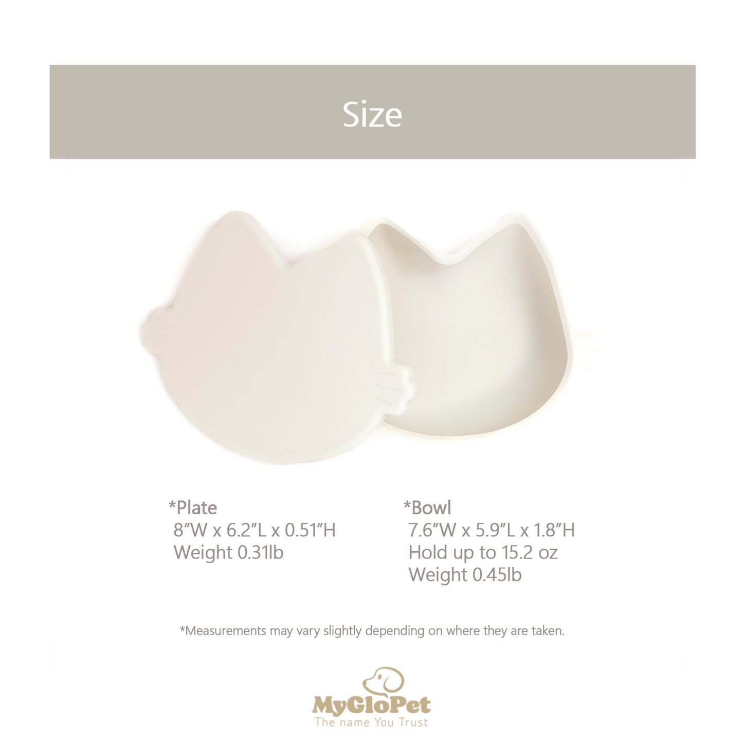 Platinum Silicone MoaCat Bowl Set . Butter