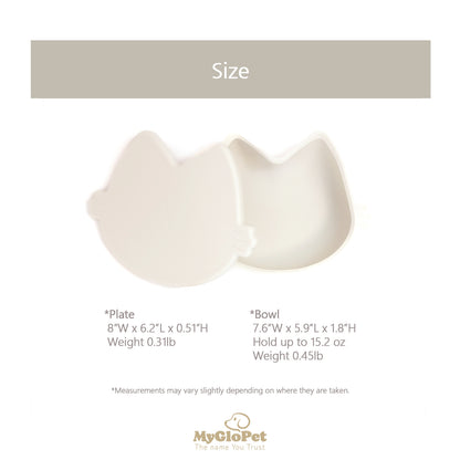 Platinum Silicone MoaCat Bowl Set . Butter