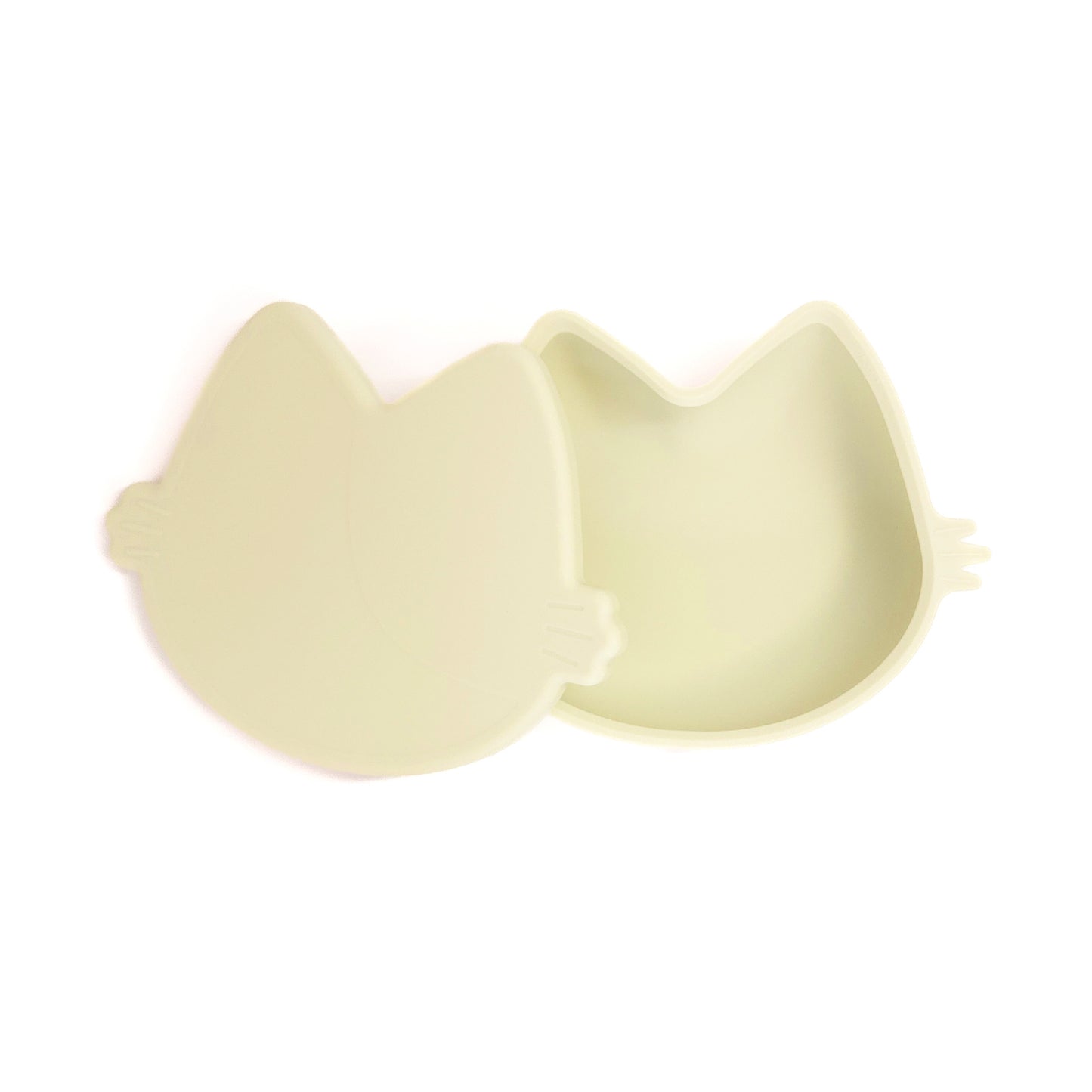 Platinum Silicone MoaCat Bowl Set . Butter