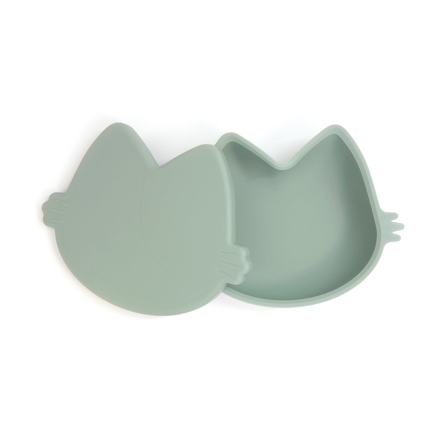 Platinum Silicone MoaCat Bowl Set . Butter