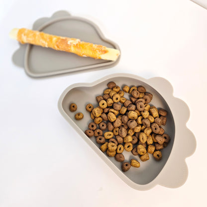 Platinum Silicone Dino Plate Set . Beige