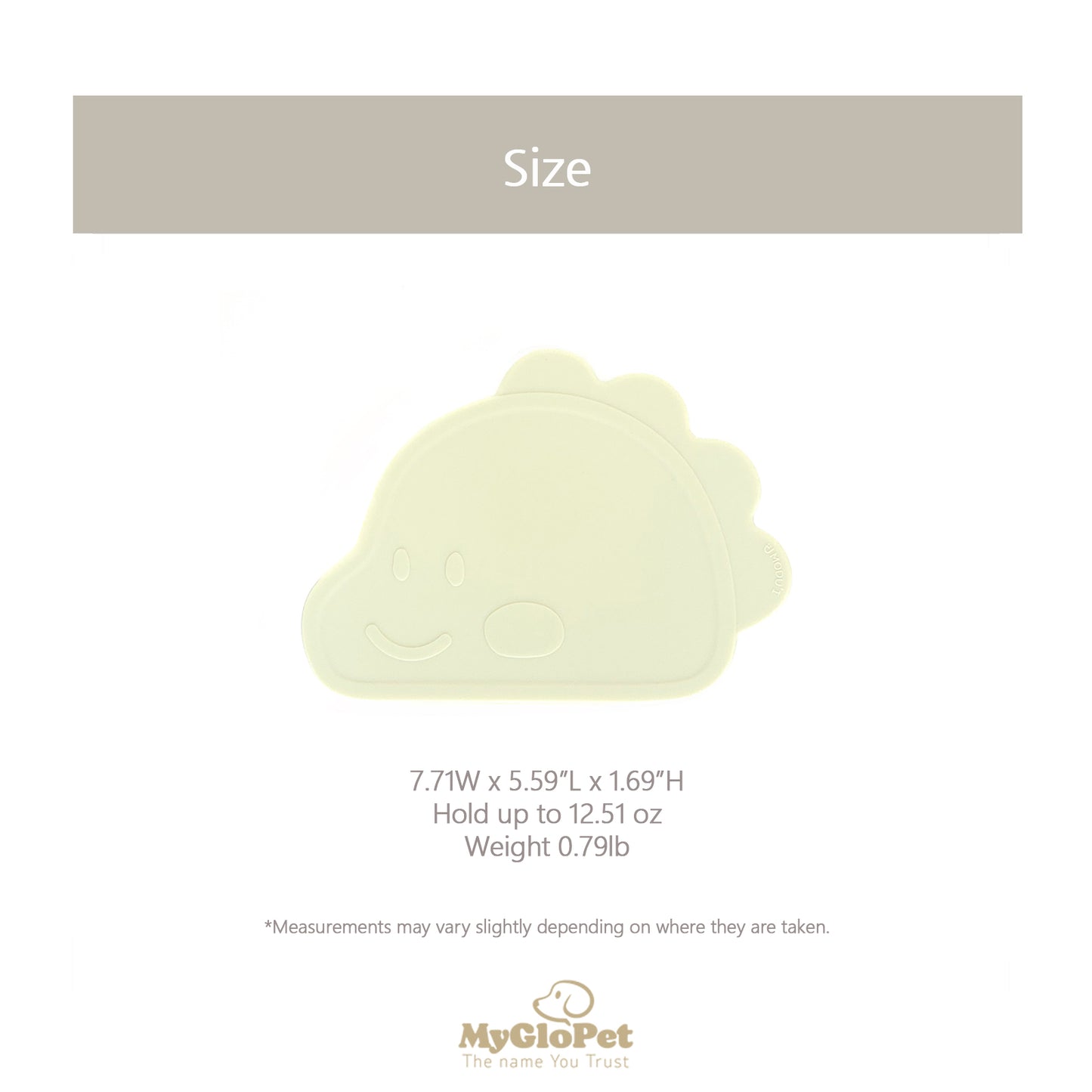 Platinum Silicone Dino Plate Set . Beige