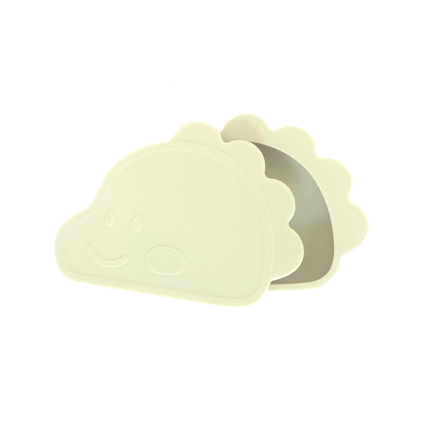 Platinum Silicone Dino Plate Set . Green bean