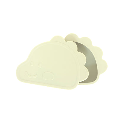 Platinum Silicone Dino Plate Set . Green bean