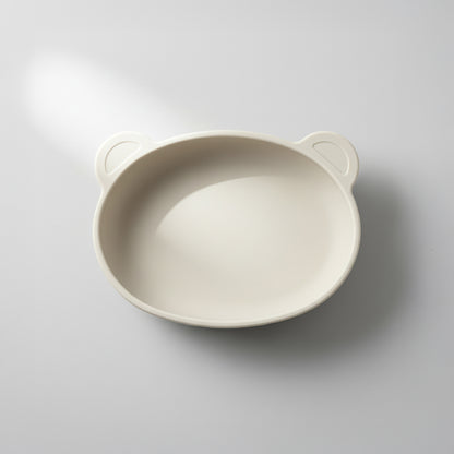 Platinum Silicone Bear Plate . Cream