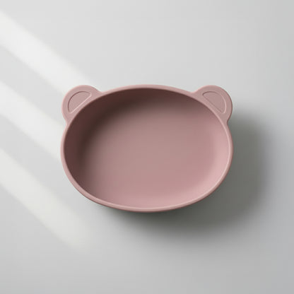 Platinum Silicone Bear Plate . Pink